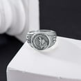 thumbnail image 5 of AOBOCO Viking Wolf Signet Ring for Men Size 8/9/10/11/12 In 925 Sterling Silver, 5 of 5