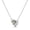 Silver,August, variant on Citrine Yellow Silver Interlocking Double Circle Pendant Necklace for Women, Hypoallergenic Stainless Steel Chain, Moissanite Diamond Birthstone Rhinestone Dainty Necklaces