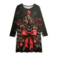 thumbnail image 5 of SuTry Girls Christmas Printed Long Sleeve Twirly Skater School Recital Dress Long Sleeve Round Neck Dress for Kids 4-15 Years(Multicolor,6-7 Years), 5 of 5