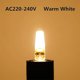 thumbnail image 2 of G4 LED 220V 3W 3000K Warm White 160lm, Silicone Bulbs Replace Traditional 30W Halogen Bulbs, 5-pack, 2 of 5