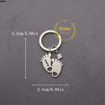 thumbnail image 4 of Custom Name Birthstone Keychain Customized Birthday Foot Stainless Steel Engraved Date Footprint Keyrings For Mom Dad Gift, 4 of 4