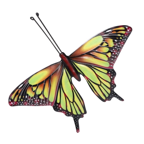 FOMIYES Yellow Metal Butterfly Wall Art Decor Simulation Sculpture for Home 1Pc