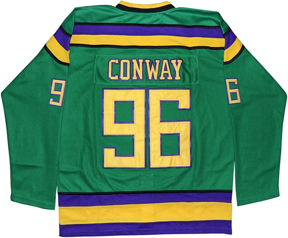 Disney Charlie Conway #96 Mighty Ducks Ice Hockey Jersey