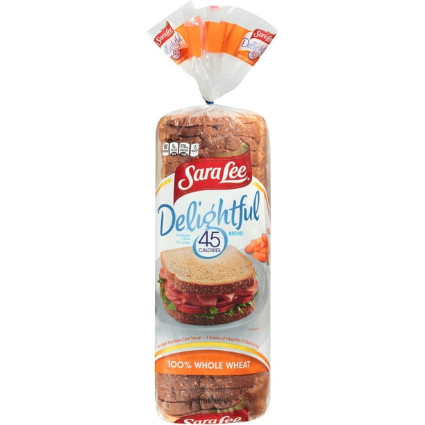 Sara Lee Delightful 100% Whole Wheat Bread Loaf, 20 oz, 26 Count -  