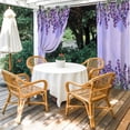 thumbnail image 4 of Outdoor Curtains for Patio Waterproof, Purple Lavender Outdoor Privacy Panels Grommet, Spring Watercolor Wild Flowers Plant Blackout Outside Curtains for Porch/Cabana 54"x108", 2 Panels, 4 of 8