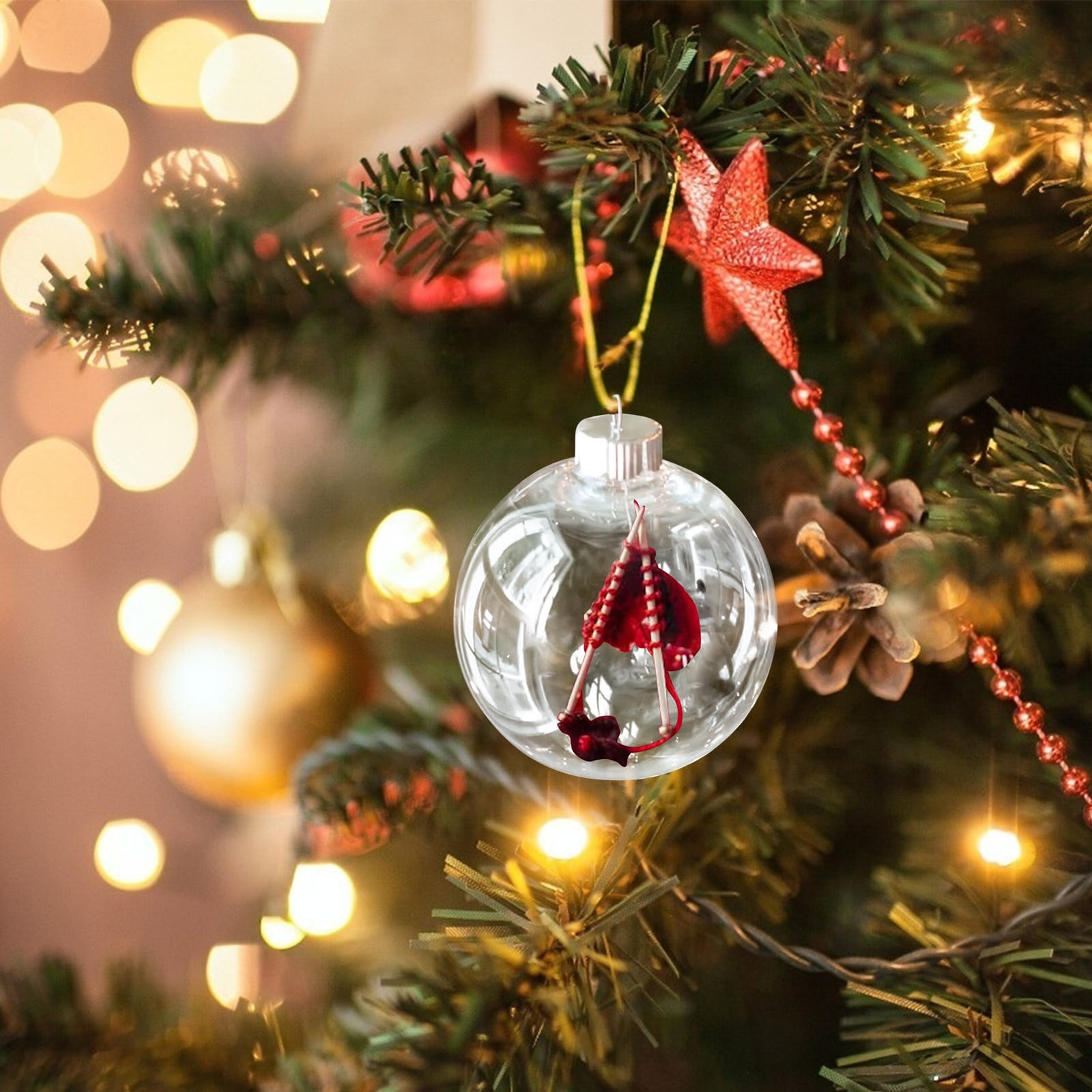 Sodopo Wool Christmas Decorations Gifts for Knitters Handmade Christmas Tree Ball Decorations