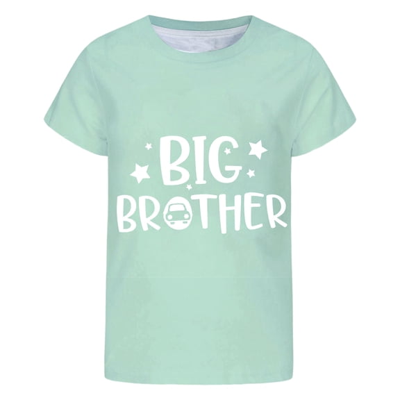 Byoo Summer Graphic T Shirt for Toddler Boys Big Brother Letter Print Short Sleeve Casual Tees