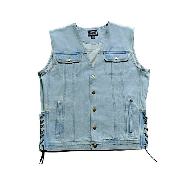 Denim Motorcycle Vest - Medium - Walmart.com - Walmart.com