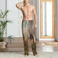 thumbnail image 6 of Lsque Three Horses Oil Painting Print Men's Pajama Pants, Lounge Pant - Comfortable Home Wear,Elastic Waistband, Stylish Design-Medium, 6 of 9
