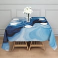 thumbnail image 3 of Light Blue Marble Flow Pattern Square Tablecloth,Waterproof Square Table Cover,Wipeable Spillproof Washable Table Cover for Home Kitchen Party Decor 42"X42"(107x107cm), 3 of 6