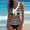Black, variant on Womens Striped Bikini Sets Color Block Tie Front Swimsuits Cheeky High Waisted Two Piece Bathing Suit