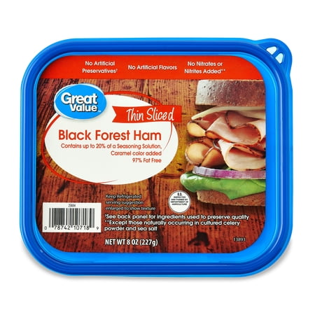 Great Value Black Forest Ham Lunchmeat, 8 Ounces