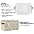 thumbnail image 2 of Yayeee Canvas Storage Basket with Handles for Shelves Fabric Bins Closet Organizer, Light Brown Pattern, 2 of 8