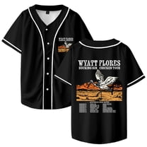 Wyatt Flores Bucking Bin Chicken Tour 2026 Merch Baseball Jersey V-Neck Shirt Women Men Short Sleeve Streetwear Clothes