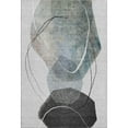 thumbnail image 2 of Addison Rugs Mayfield Premium Machine Washable Transitional Abstract Ivory Rectangle Rug, 5' X 7'6" Machine Washable Transitional Abstract Ivory Oversized Sherpa Throw Blanket, 2 of 6