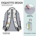 thumbnail image 5 of Mixed Breed Dog Beige Pattern Backpack for School, Cute School Bag with Adjustable Shoulder Straps and Padded Back, 15.3"x11"x6.7", 5 of 5