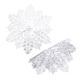 thumbnail image 4 of QJUHUNG 2Pcs Christmas Party Table Mats Creative Snowflake Shape Placemats (White), 4 of 6