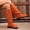 Orange, variant on Womens Casual Winter Knee High Boots Low Heel Suede Sleeve Comfortable Versatile Shoes Low Heel Fall Slouchy Winter Boots