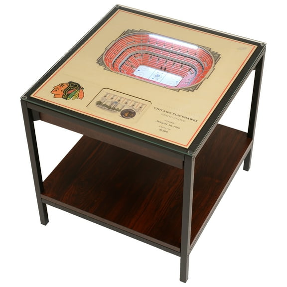 Brown Chicago Blackhawks 25-Layer StadiumView Lighted End Table