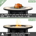 thumbnail image 2 of Olurrisa 30" Propane Gas Fire Pit Table, 50000 BTU Round Steel Fire Pit with Mosaic Ceramic Tabletop for Outside Patio Deck Garden Backyard- Black, 2 of 7