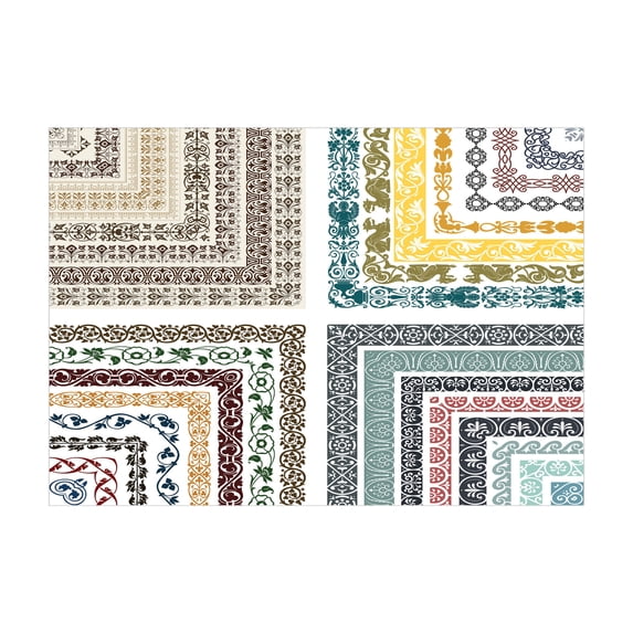 Ambesonne Antique Jigsaw Puzzle, Antique Swirls, Heirloom-Quality Fun Activity for Family Durable Cardboard, 1000 pcs, Multicolor