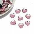 thumbnail image 3 of U8MO 500 Pink Acrylic Faceted Heart Flatback Rhinestone Gems 6X6mm, 3 of 6