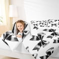 thumbnail image 4 of Feelyou Fashion Black Bowknot Twin Comforter Sets, Dreamy Princess Bedding Set, 2 Pieces, 4 of 8