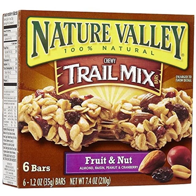 Nature Valley Chewy Fruit & Nut Trail Mix Bars 6 Pack 7.4 Oz
