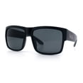 thumbnail image 4 of Brush Kush Graffiti Logo Rectangle Sport Horn Rim Plastic Sunglasses Matte Black Silver Logo, 4 of 8