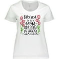 thumbnail image 3 of Inktastic Blessed to Be a Mom, Grandma, and Great Grandma Pink Flowers Women's Plus Size T-Shirt, 3 of 5