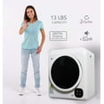 RCA 3.75 Cu ft.(13lbs.) Ventless Electric Apartment Size Dryer, RDR323