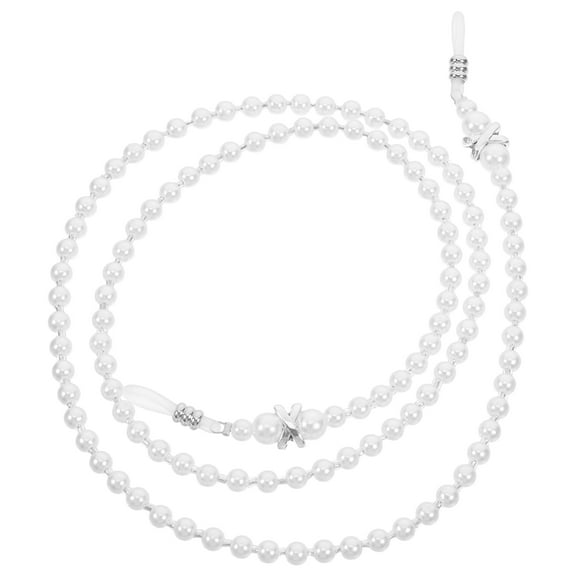 MLINS Pearl Eyeglass Chain for Women Anti-Slip Beaded Eyewear Strap Fashionable Lanyard Necklace Holder for Sunglasses and Masks Anti-Falling Accessory