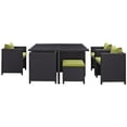 thumbnail image 4 of Modway Inverse 9 Piece Outdoor Patio Dining Set in Espresso Peridot, 4 of 4