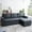 Dark Gray,Velvet, variant on 78 in. W Convertible Sleeper Sectional Sofa, L Shaped Couch for Small Space Living Room, Storage Chaise, L Shaped Pull Out Sofa - Dark Gray,Velvet