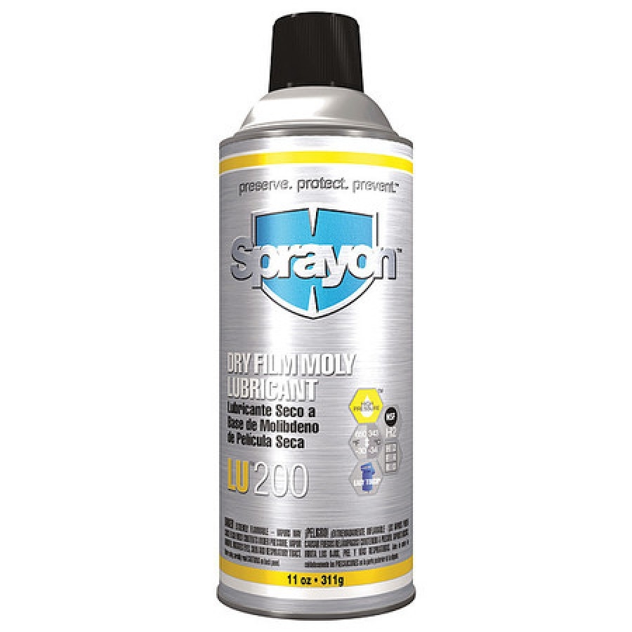 SPRAYON SC0200000 Dry Moly Lubricant, Aerosol Can, 16 Oz.