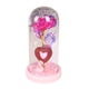 thumbnail image 2 of Decoración del día de San Valentín BLESIY Lámpara de mesa eterna Rosa artificial en cúpula de vidrio base Rosa, 2 of 8