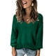 thumbnail image 1 of Jersey JOCAFIYE para mujer, cuello alto, holgado, color verde S, 1 of 7