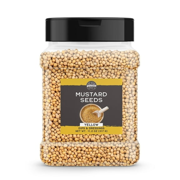 Birch & Meadow Yellow Mustard Seed, 11.2 oz, Mild Mustard Flavor, Dips & Dressing