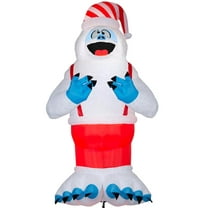 Giant Fuzzy Plush Bumble in Suspenders Christmas Inflatable 11FT X 5.7FT