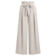 thumbnail image 5 of Cmfcve Wide Leg Pants for Women High Waisted Palazzo Pants Work Casual Flowy Tie Knot Trousers with Pockets, 5 of 5