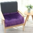thumbnail image 2 of FUDAKUNA Shaggy 18 x 18 in Purple Cushion, Stain Resistant Seating Cushions, 2 of 7