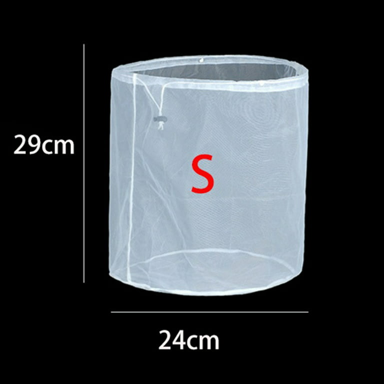 Frogued Bra Washing Bag Cylinder Breathable Polyester Safety Protection  Mesh Underwear Laundry Bag Household Supplies (A,18cm) 