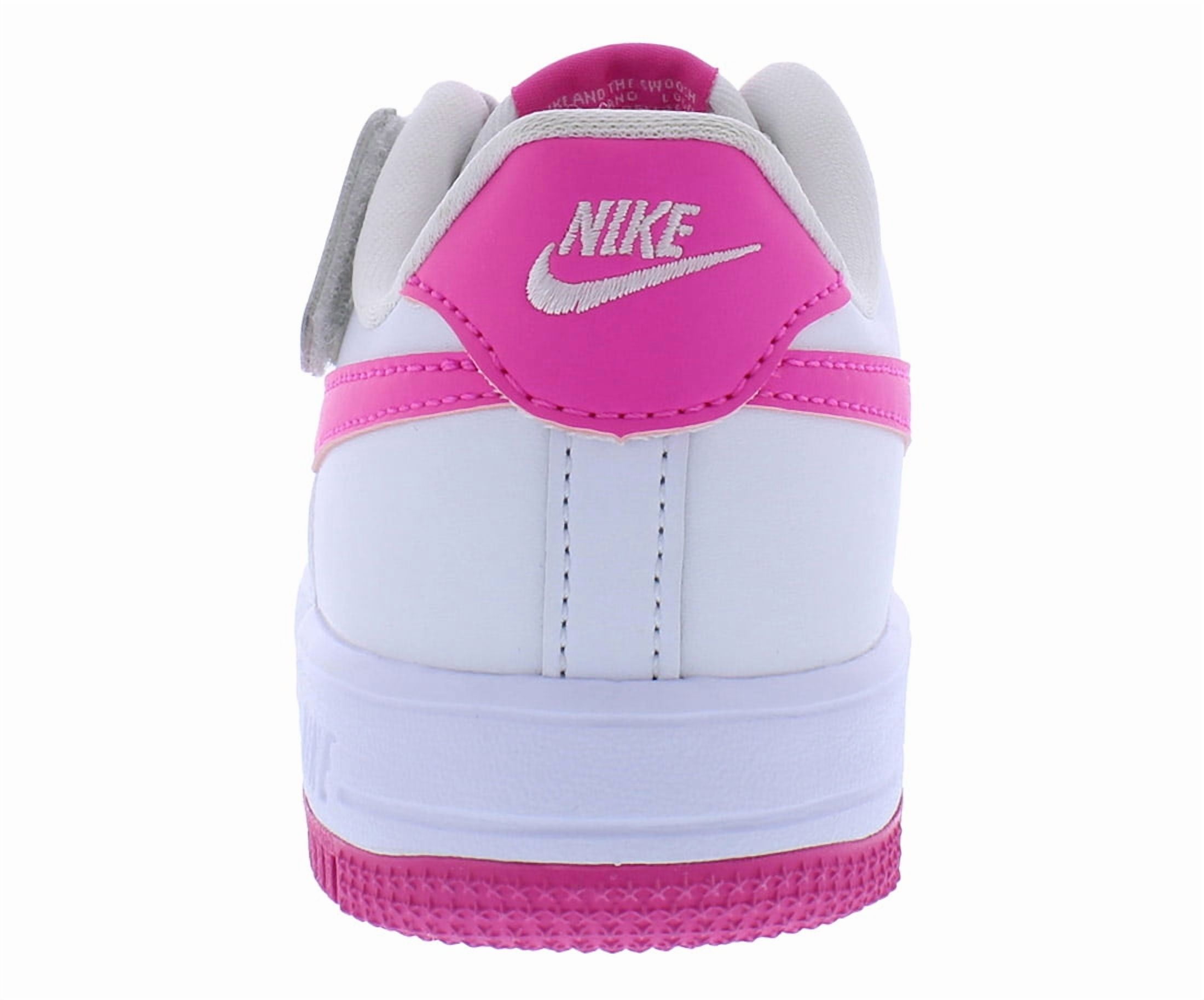 Nike Force 1 Low Easyon PS Girls Shoes Size 8, Color: White/Laser Fuchsia