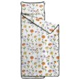 thumbnail image 2 of Pioneer Flower Floral Print Pattern Teens Toddler Nap Mat with Pillow, Sleeping Mat Bag for Preschool Daycare 60"x20", 2 of 6