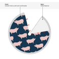 thumbnail image 5 of Christmas Tree Skirt, Pig 1 Christmas Tree Decorations Indoor, Tree Skirts Mat With Tassel Trim for Halloween New Year Holiday Christmas Party Decor 30 Inches, 5 of 7