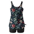 thumbnail image 6 of CALAFEBILA Two Piece Juniors Swimswear Modest Tankini Pleated Summer Floral Print Bathing Suits, 6 of 6