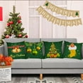 thumbnail image 6 of Merry Christmas Pillow Covers 16x16 Set of 4 Velvet Christmas Pillow Cases Red Green Xmas Holiday Throw Pillow Covers Soft Christmas Tree Cushion Covers for Outdoor Home Bed Sofa Couch(16 Inch), 6 of 6