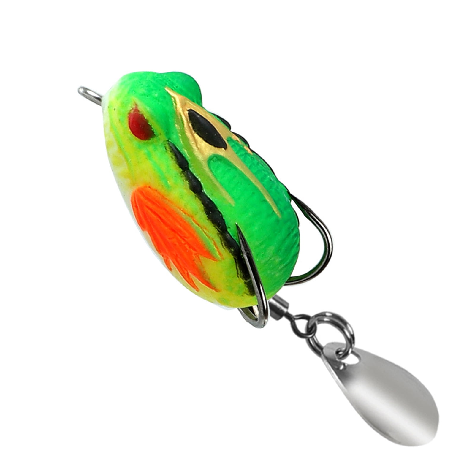 Frogs Lures for Blackfish Baits 3cm 3.2g PVC Fishing Simulated Frogs Baits with Double Hook & Blade
