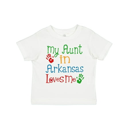 

Inktastic Aunt in Arkansas Loves Me Nephew Gift Toddler Boy or Toddler Girl T-Shirt