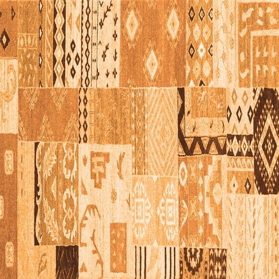 Ahgly Company Indoor Square Southwestern Orange Country Area Rugs, 5' Square